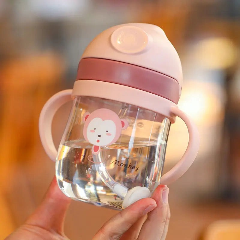 Vaso pitillo antiderrame 250 ml con diseño de Mico para bebés