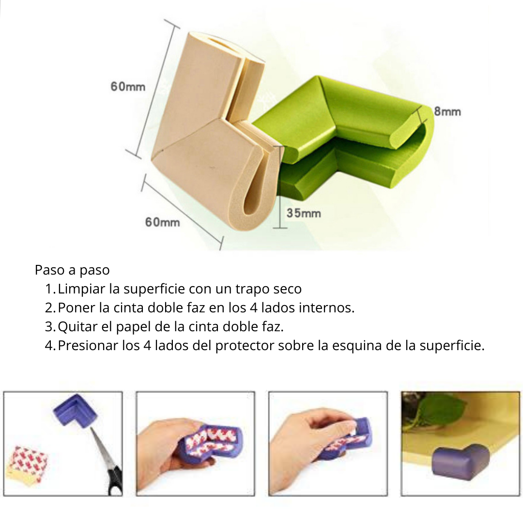 Protector de Esquinas en U (pack 4 piezas)