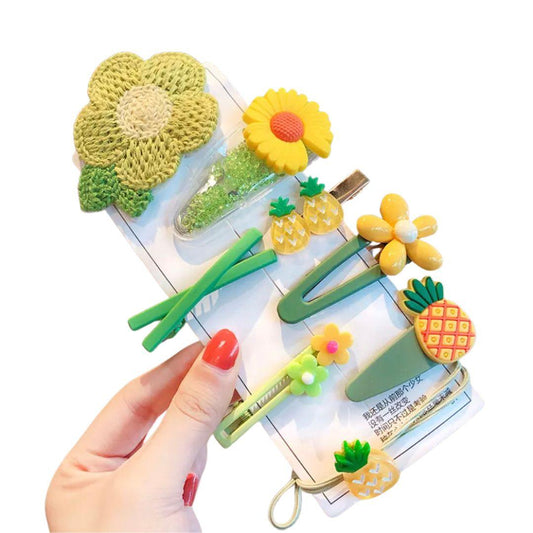 Accesorios Pinzas X 8 Verde Flor